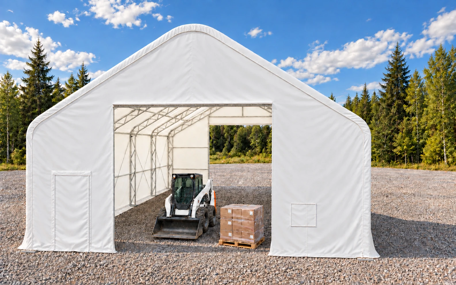 30 foot wide MAX fabric storage building