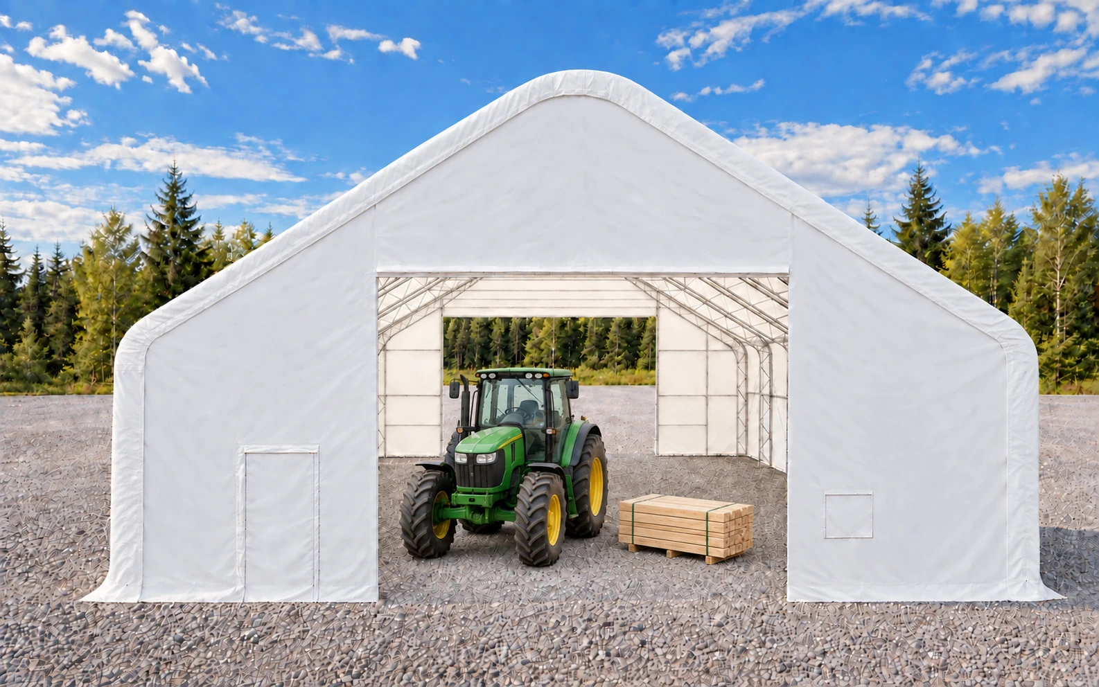 40 foot wide MAX fabric storage building