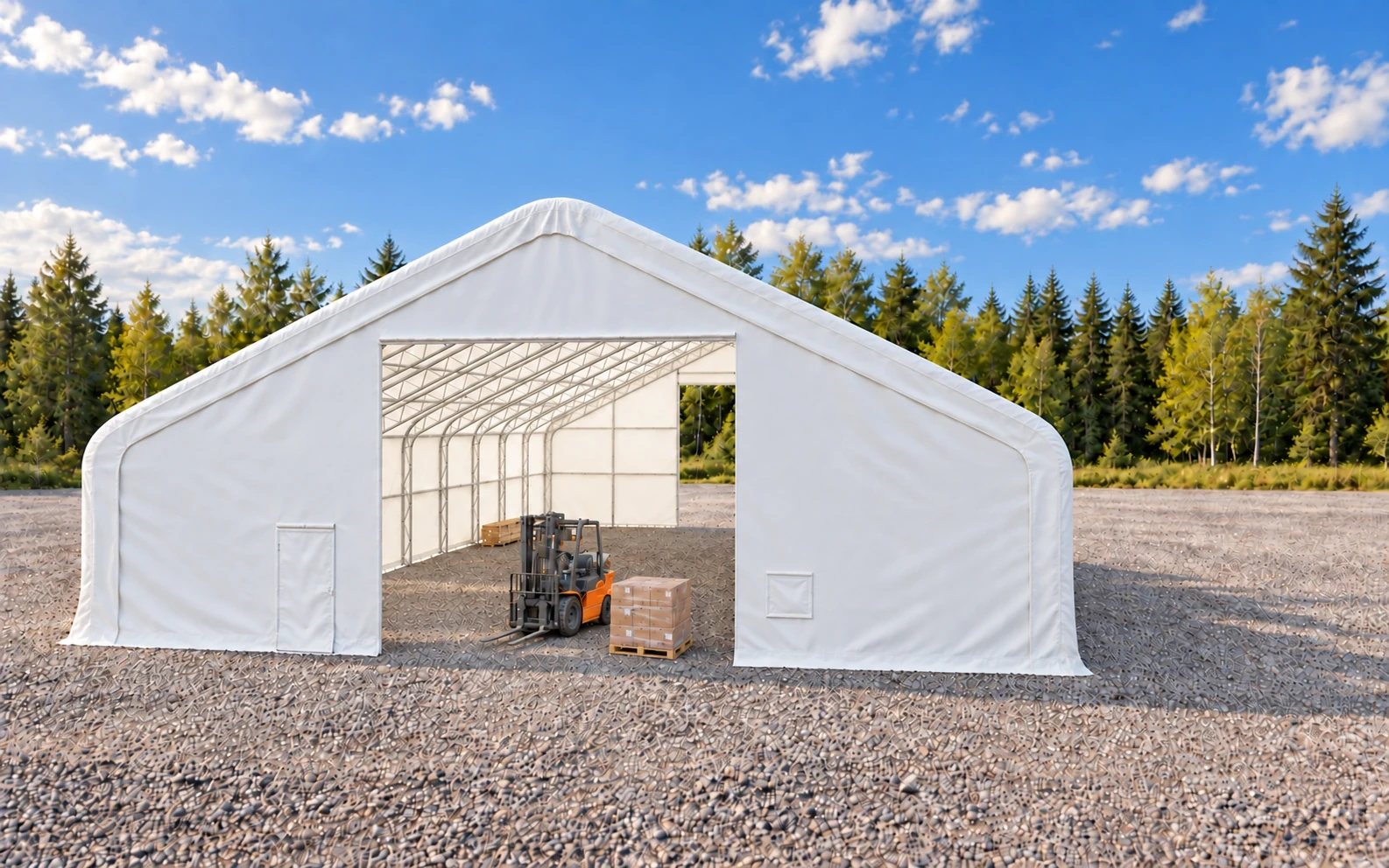 50 foot wide MAX fabric storage building
