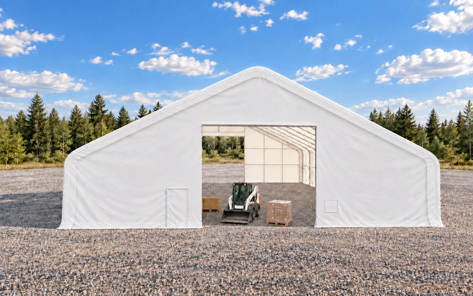 60 foot wide MAX fabric storage building