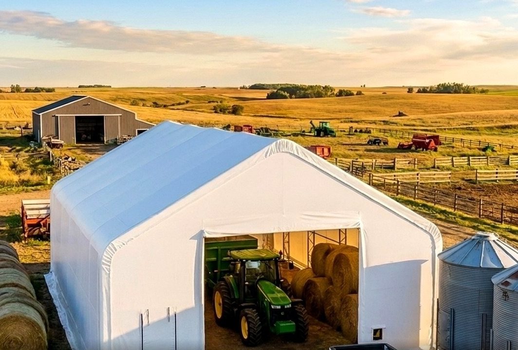 A MAX 30 60 20 1,800 sq ft, clear span, 750g PVC cover