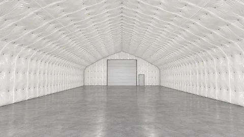 Illustrated 50-foot-wide MAX interior with vinyl-enclosed insulation, taped 4-foot courses and galvanized self-locking washers