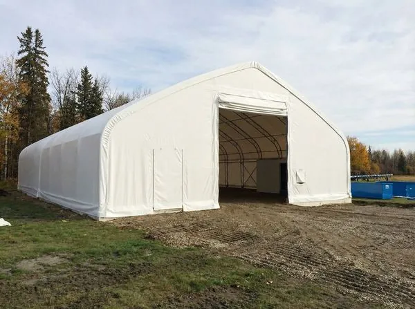 50 by 100 foot MAX heavy-duty fabric storage building
